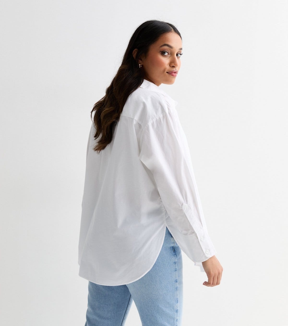 New Look Women's Petite White Poplin Long Sleeve Shirt New Look - 4