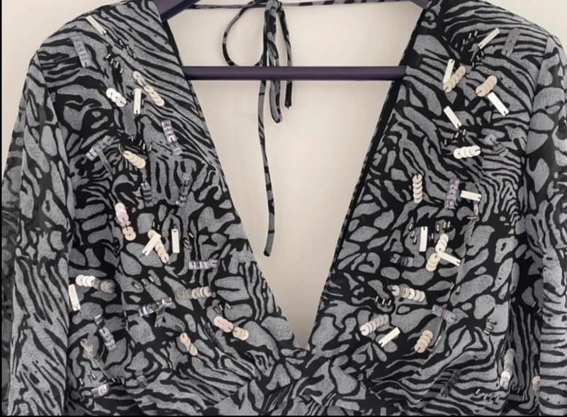 River Island NEW (no tags) River Island party playsuit / dress with sequins - gorgeous- UK 12