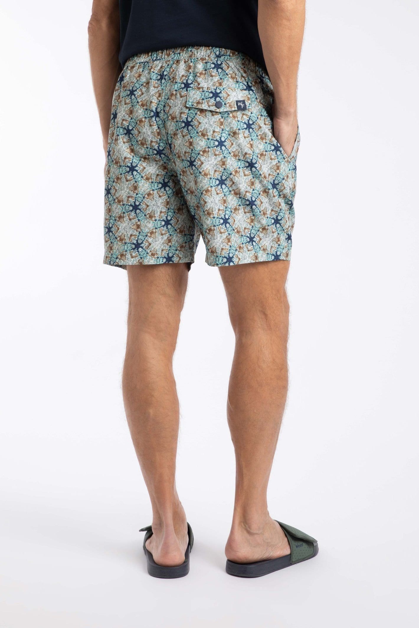 Weird Fish Weird Fish Men's Orcha Printed Swim Shorts in Aqua - 4