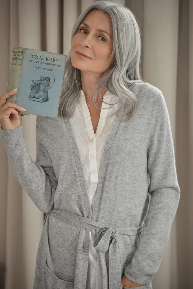 WoolOvers WoolOvers Women's Cashmere & Merino Luxe Dressing Gown in Grey - 2