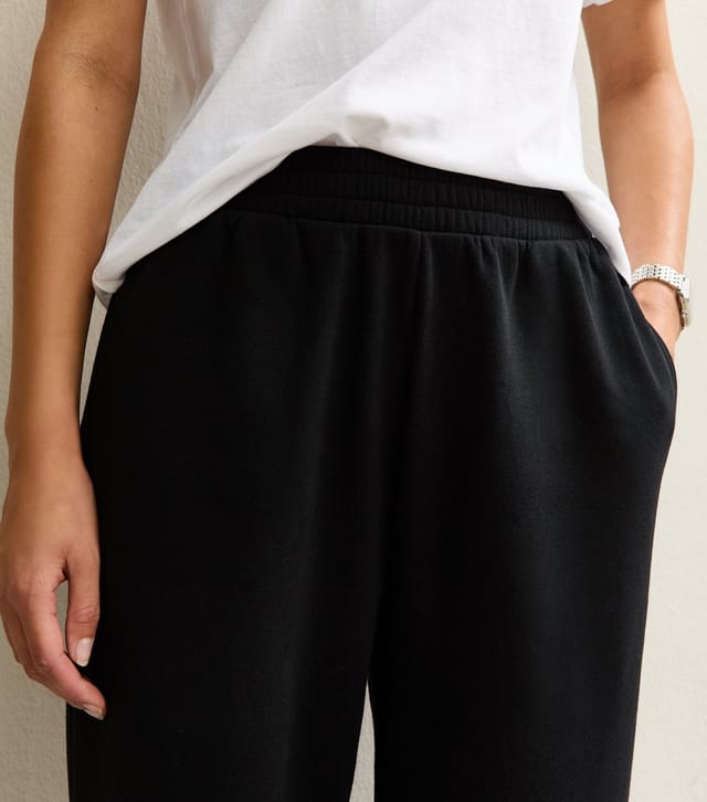 New Look Women's Tall Black Jersey Wide Leg Joggers New Look - 2