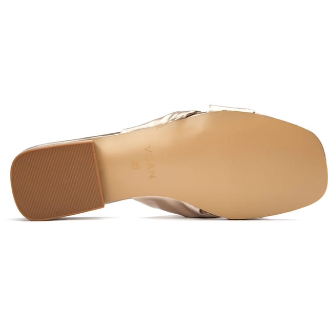 V.GAN V.GAN Women's Vegan Salsify Knot Slide Sandals in Metallics - 3