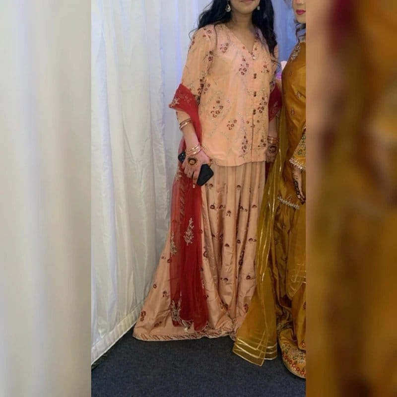 Nishat 3pc Choli lengha suit khaadi - 1