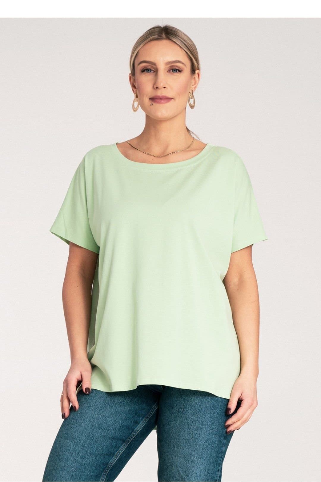 Love Lace Love Lace Women's Short Sleeve Round Neck T-Shirt Style 214968 in Green