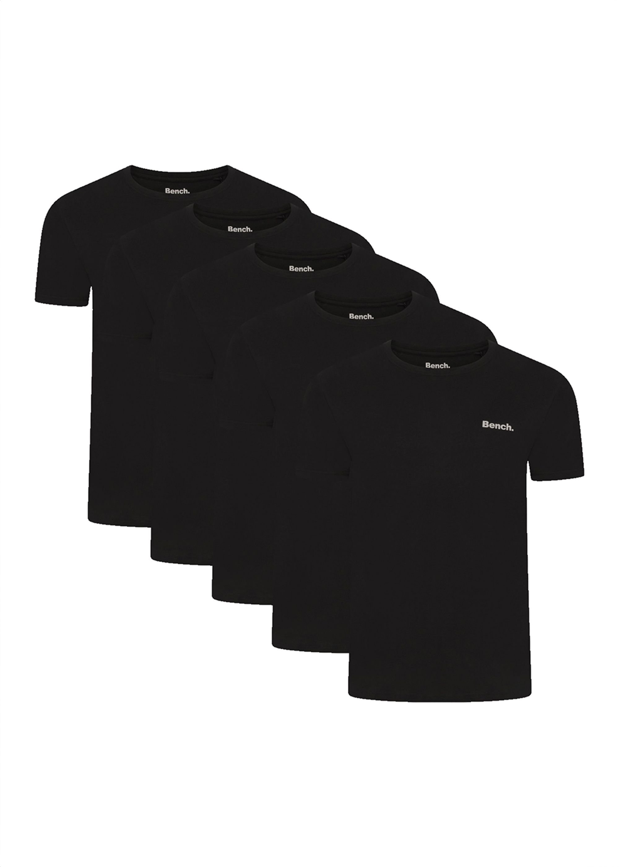 Bench Bench Men's 5 Pack 'Herman' Cotton T-Shirt in Black - 2