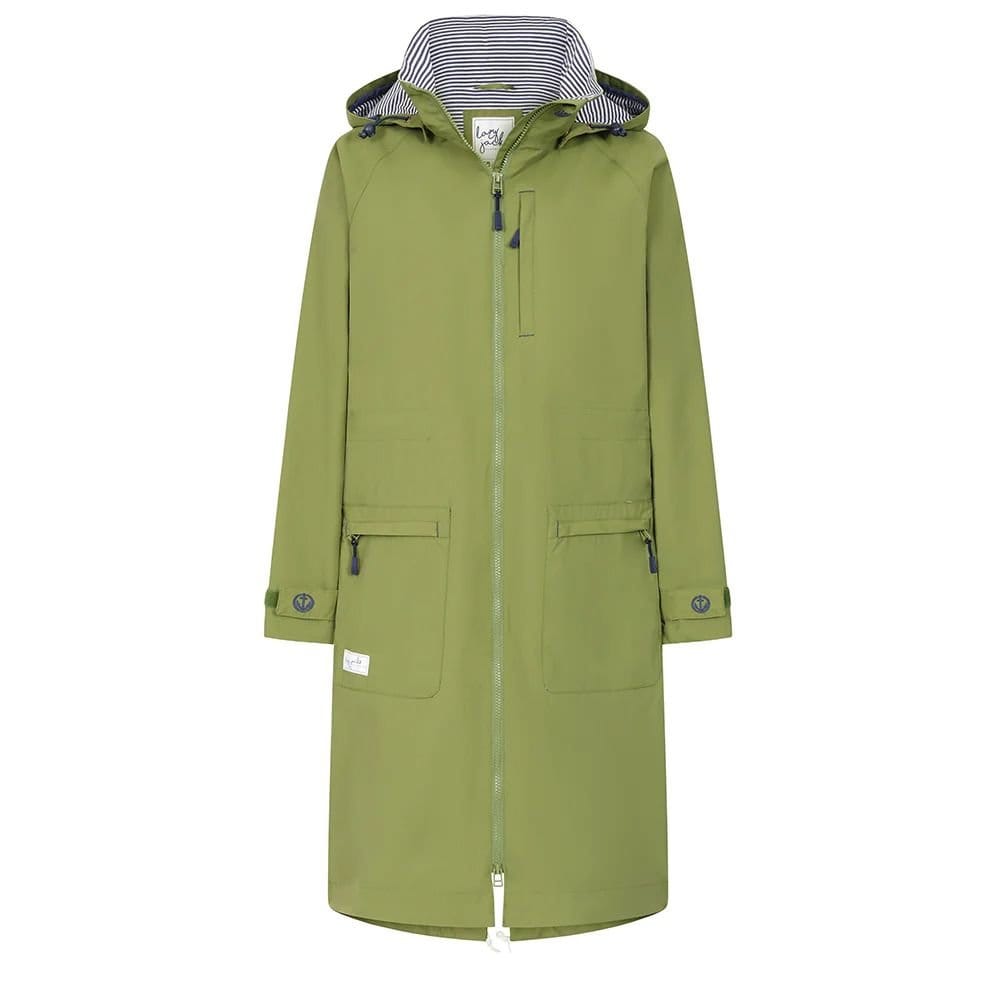 Lazy Jacks Lazy Jacks Women's Long Length Snug Fit Waterproof Jacket in Green - 1