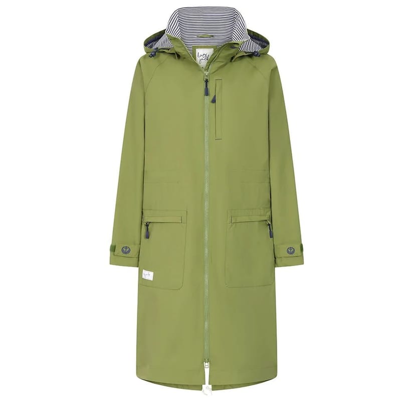 Lazy Jacks Lazy Jacks Women's Long Length Snug Fit Waterproof Jacket in Green - 1