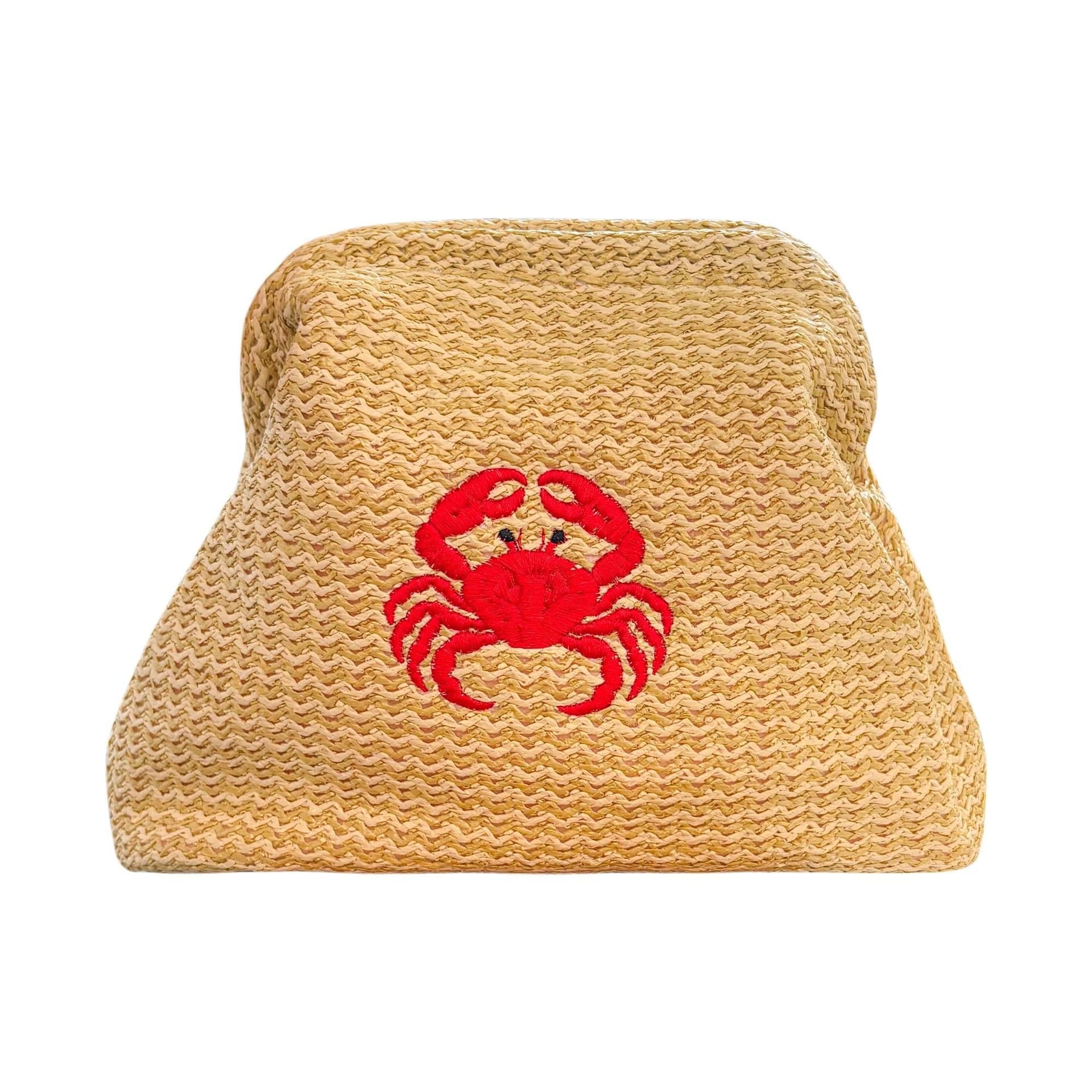 Lilly Loves Lilly Loves Beige Crab Straw Clutch