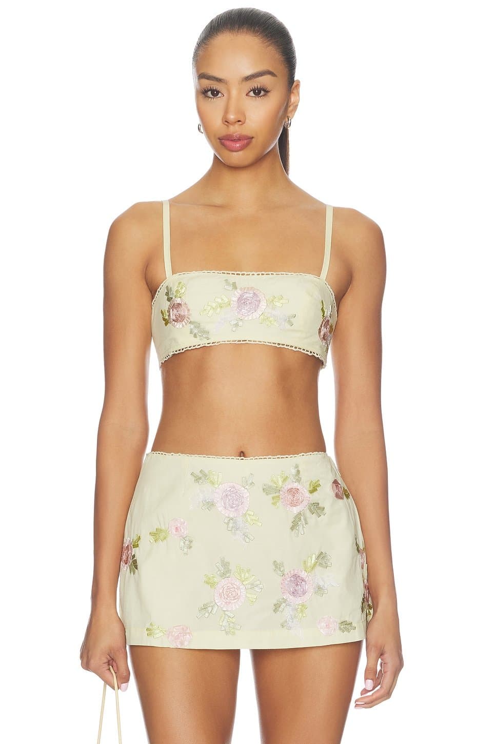 revolve Ribbon Flowers Top