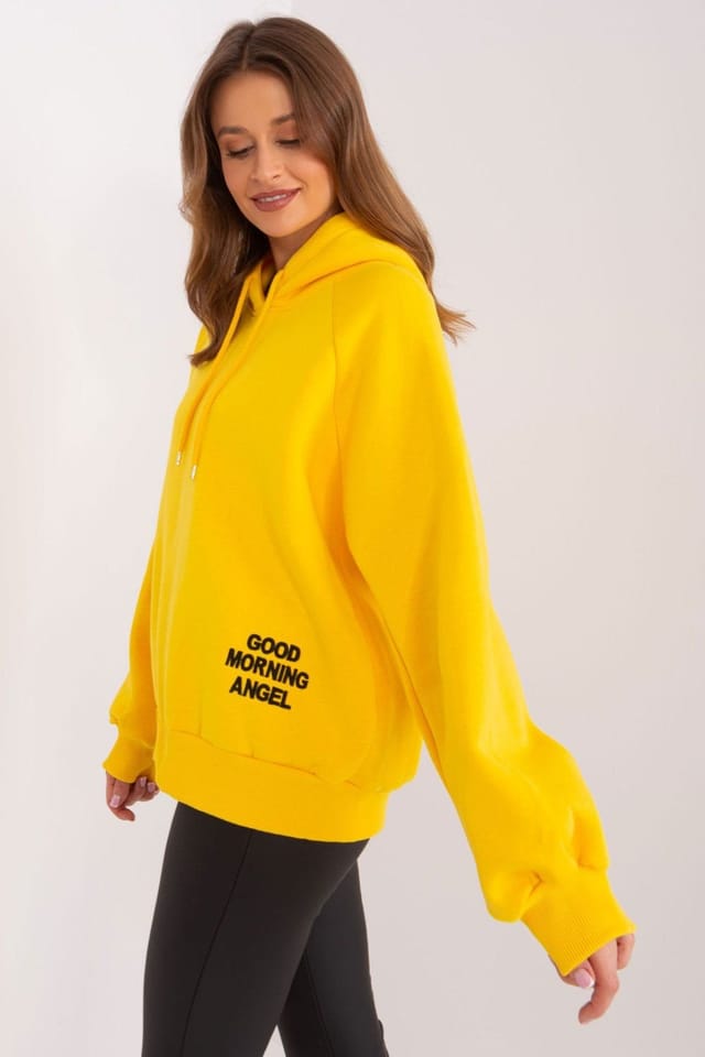 Love Lace Love Lace Women's Insulated Hooded Sweatshirt with Relaxed Fit in Yellow - 2