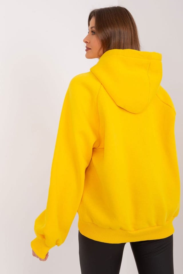 Love Lace Love Lace Women's Insulated Hooded Sweatshirt with Relaxed Fit in Yellow - 3
