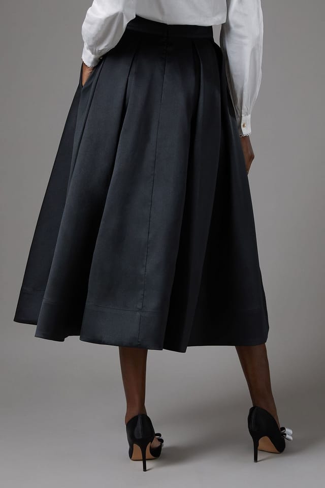 Coast Coast Women's Twill Full Volume Skirt in Black - 3