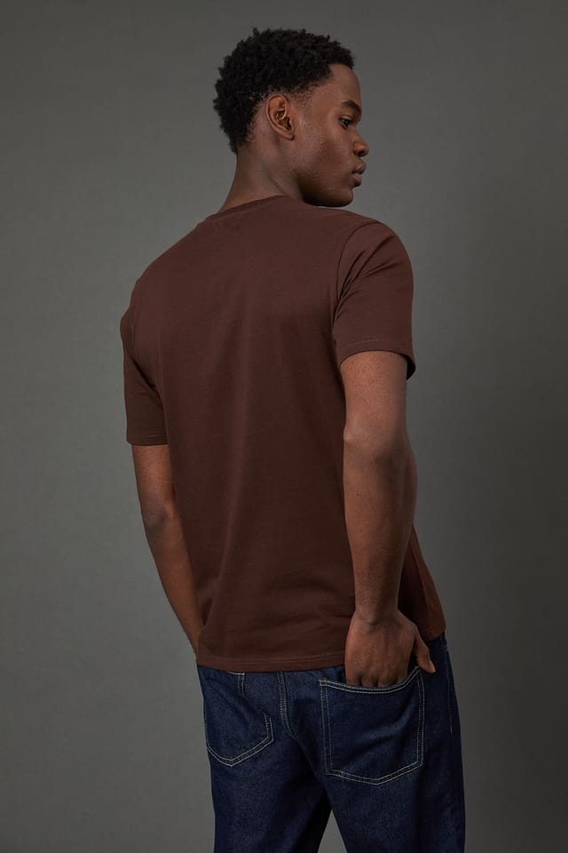 Burton Burton Men's Chocolate Grandad Neck T-Shirt - 3