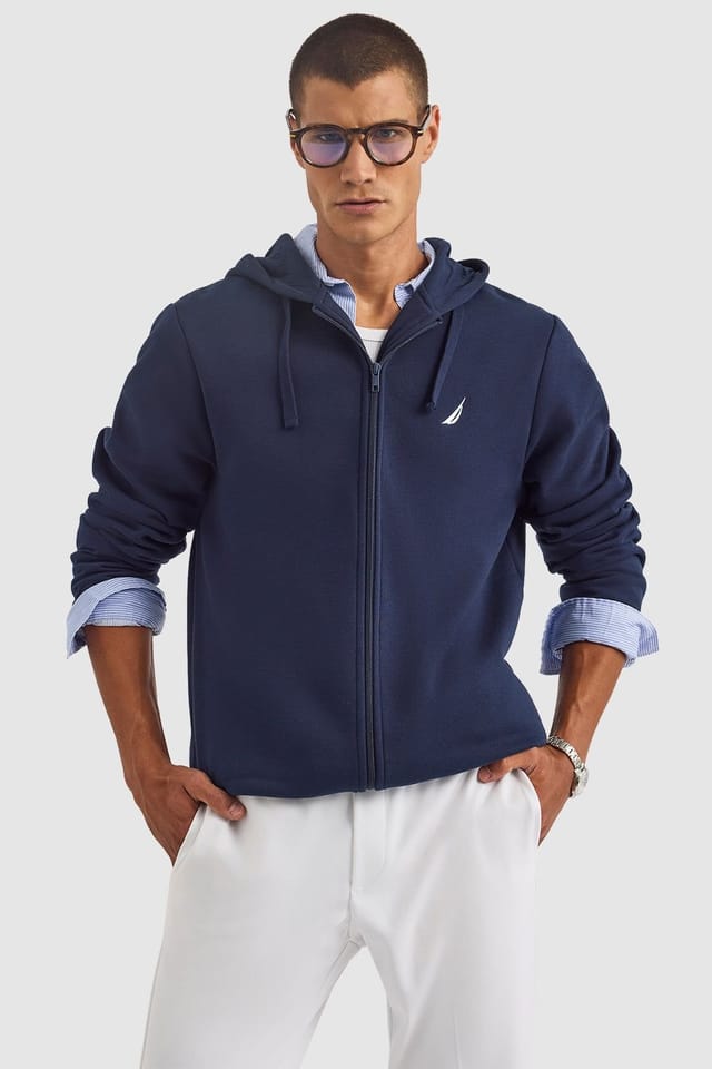 Nautica Nautica Men's Makani FZ Hoodie in Dark Navy - 2