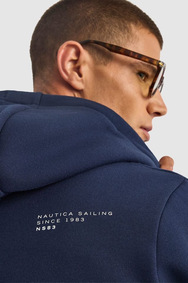 Nautica Nautica Men's Makani FZ Hoodie in Dark Navy - 3