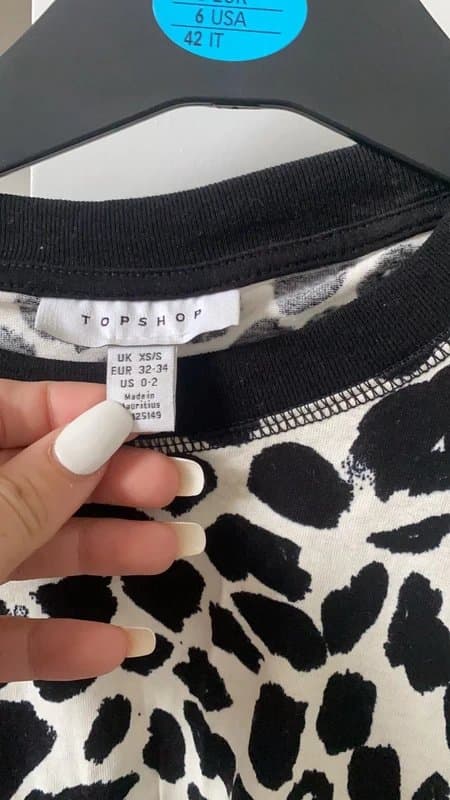 ASOS Topshop Cow print too