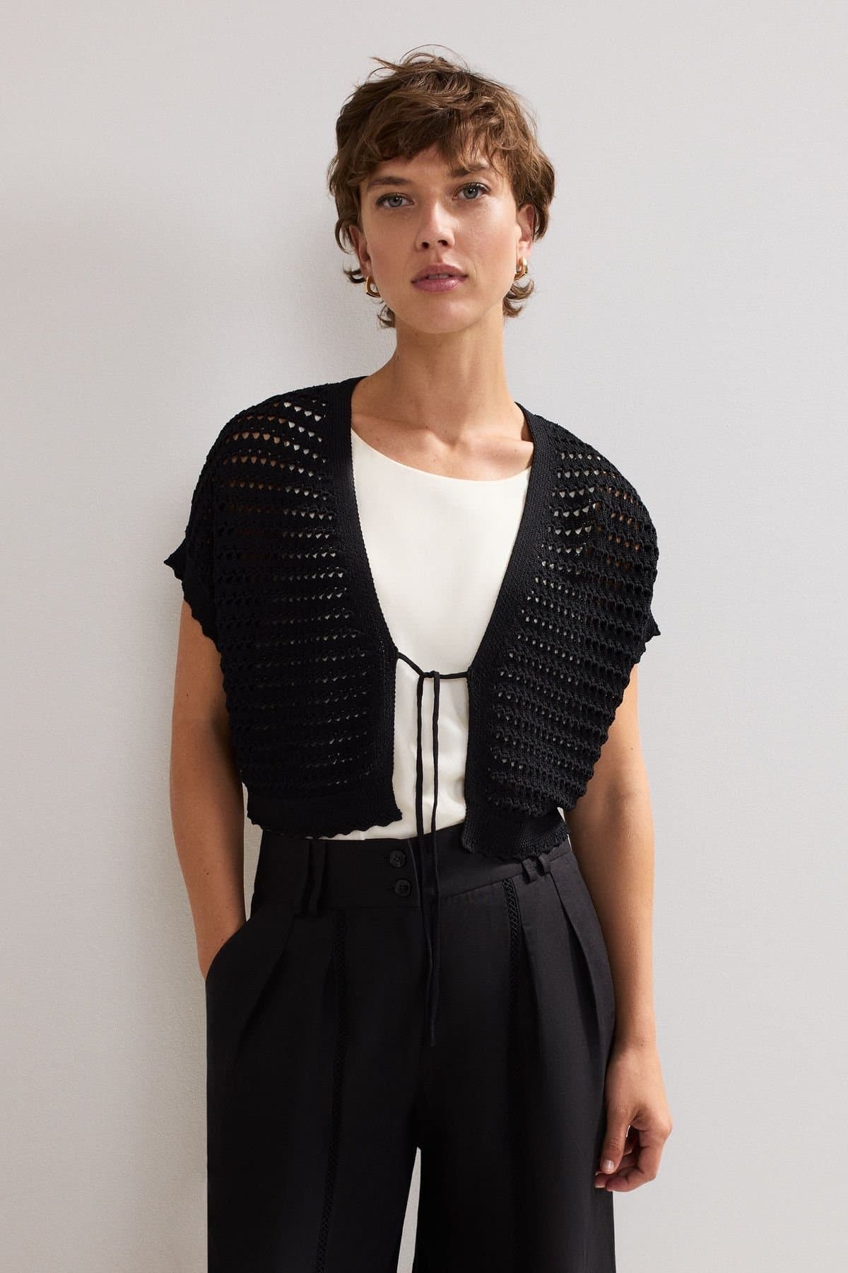 Phase Eight Phase Eight Black Sculpted Neckline Cover Up