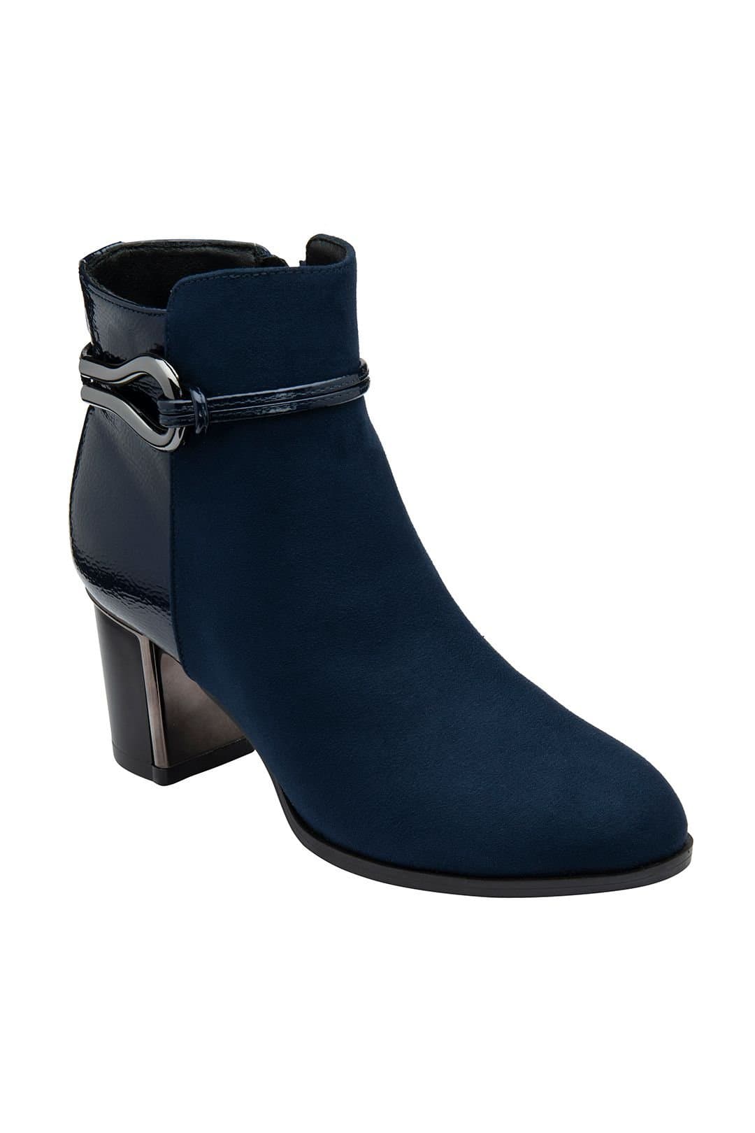 Lotus Lotus Women's 'Ebony' Heeled Ankle Boots in Navy
