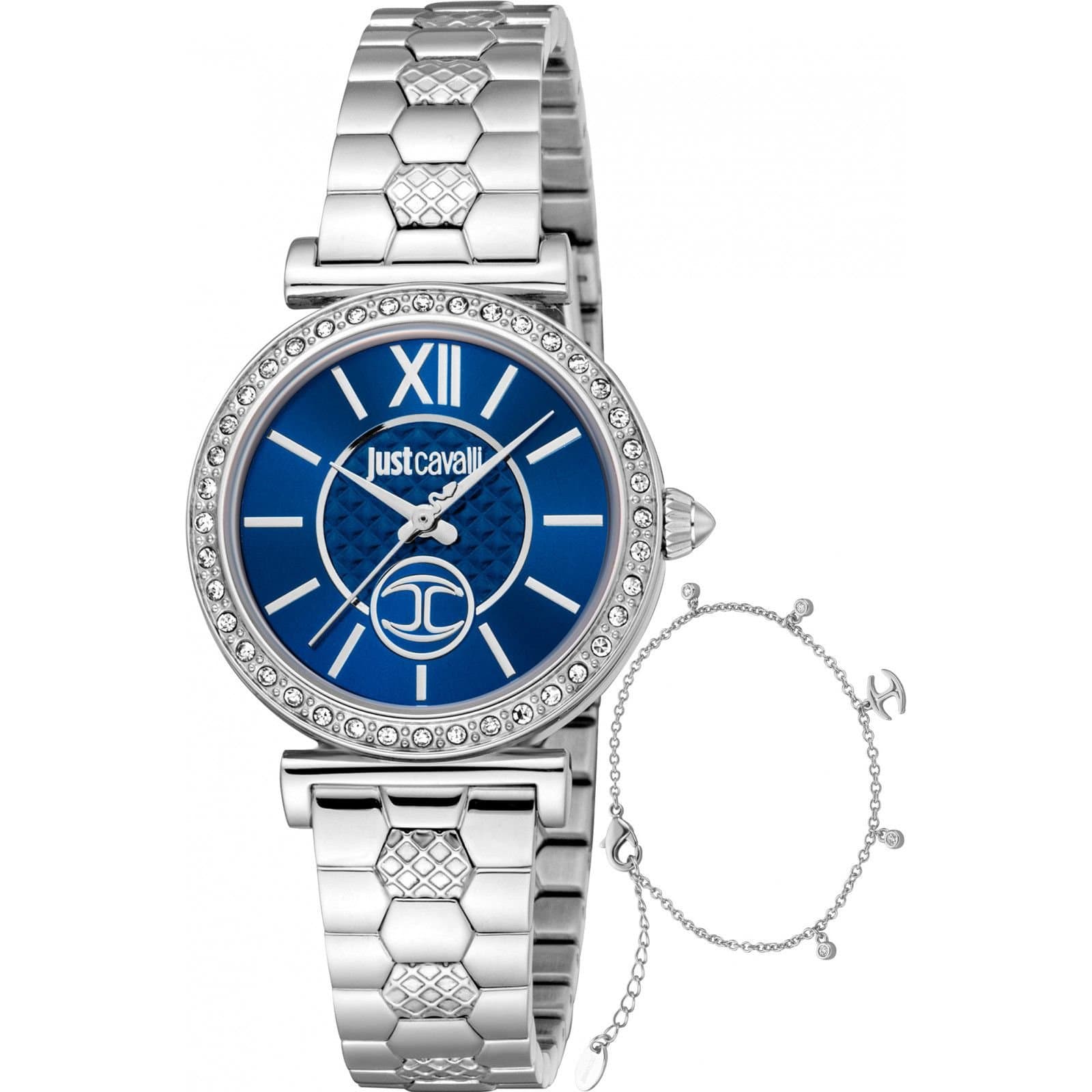 Just Cavalli Just Cavalli Women's JC1L273M0045 Varenna 30mm Quartz Watch in Silver
