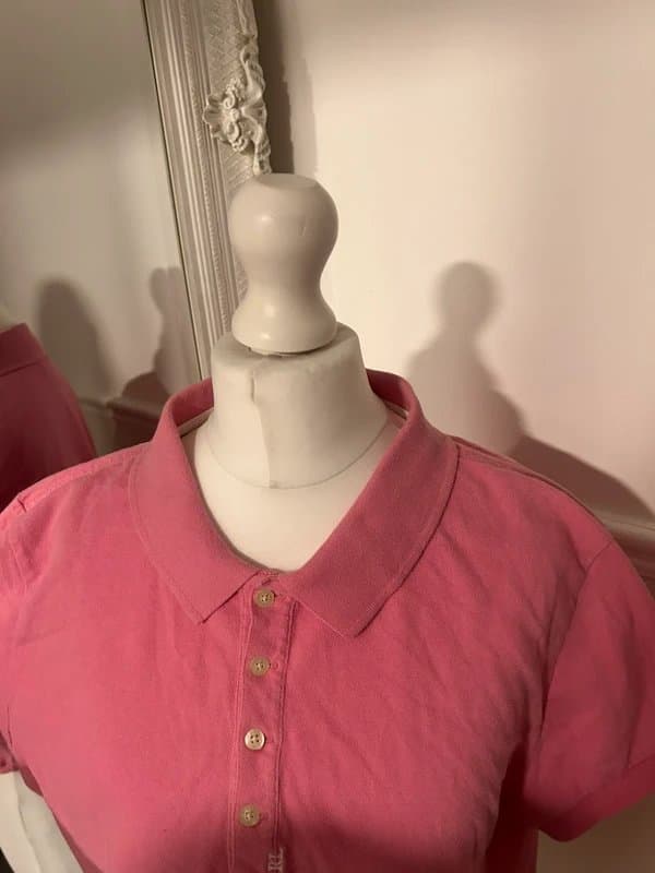 Ralph Lauren Vintage Y2K Polo Jeans Ralph Lauren Pink Cropped Polo Shirt XL 2000s Coquette Barbie Core