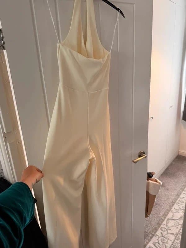 River Island River island halterneck cream jumpsuit 8