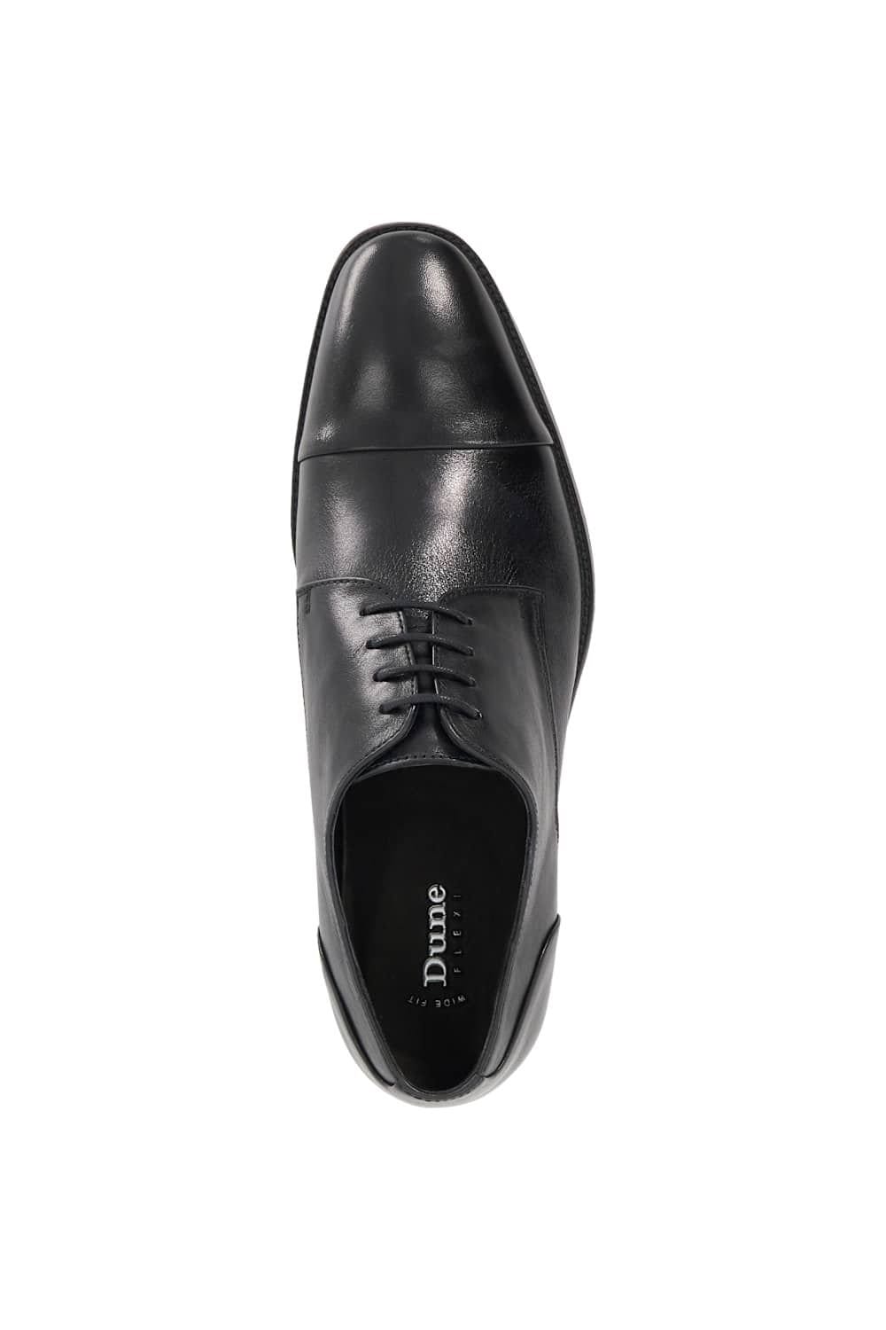 Dune London Dune London Men's Wide Fit 'Suffix' Leather Derbies in Brown - 4