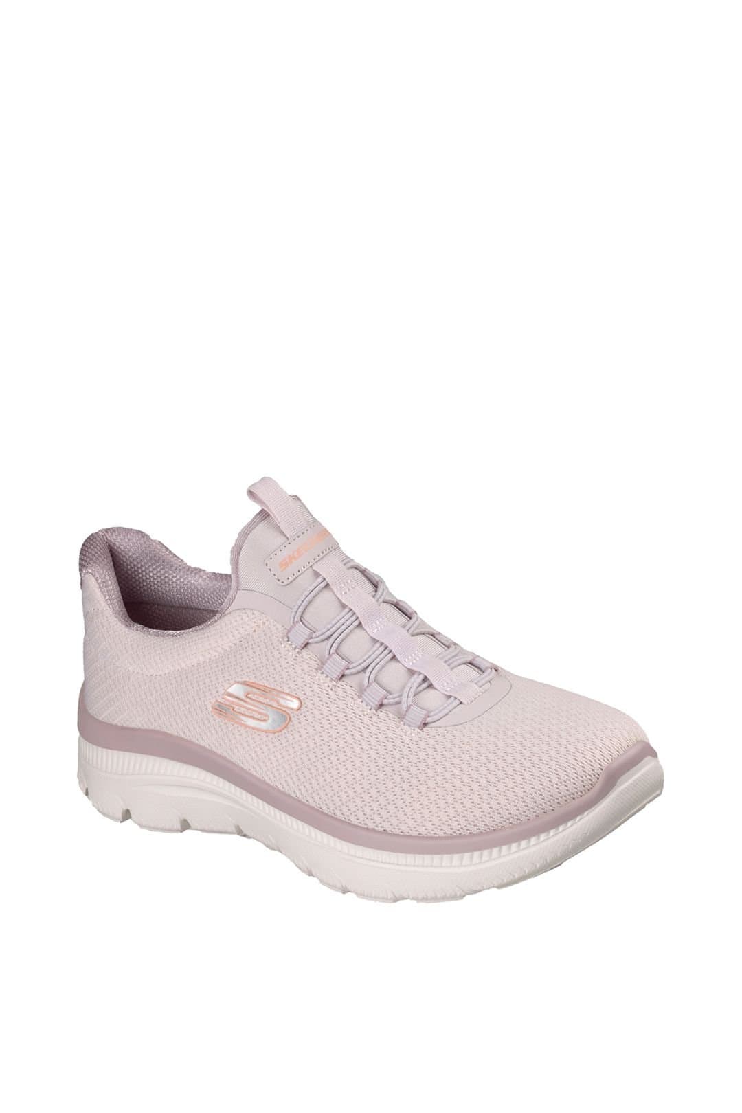 Skechers Skechers Women's SUMMITS PLUS Mesh Double Bungee Slip-On W/Memory Foam Light Mauve
