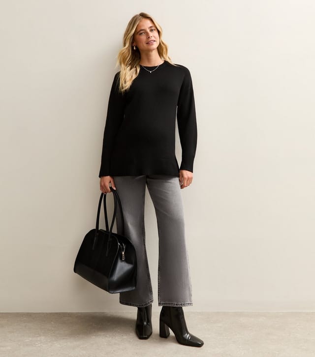 New Look Women's Maternity Black Side Slit Jumper New Look - 3