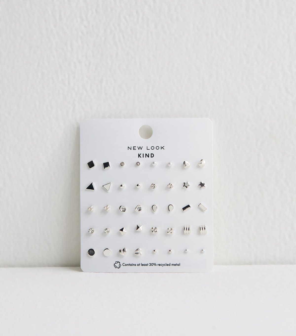 New Look New Look Silver Tone Stud Earrings Pack of 20