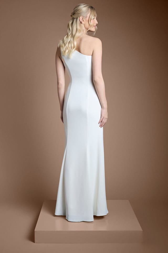 Oasis Oasis Women's One Shoulder Wedding Dress in Ivory - 3