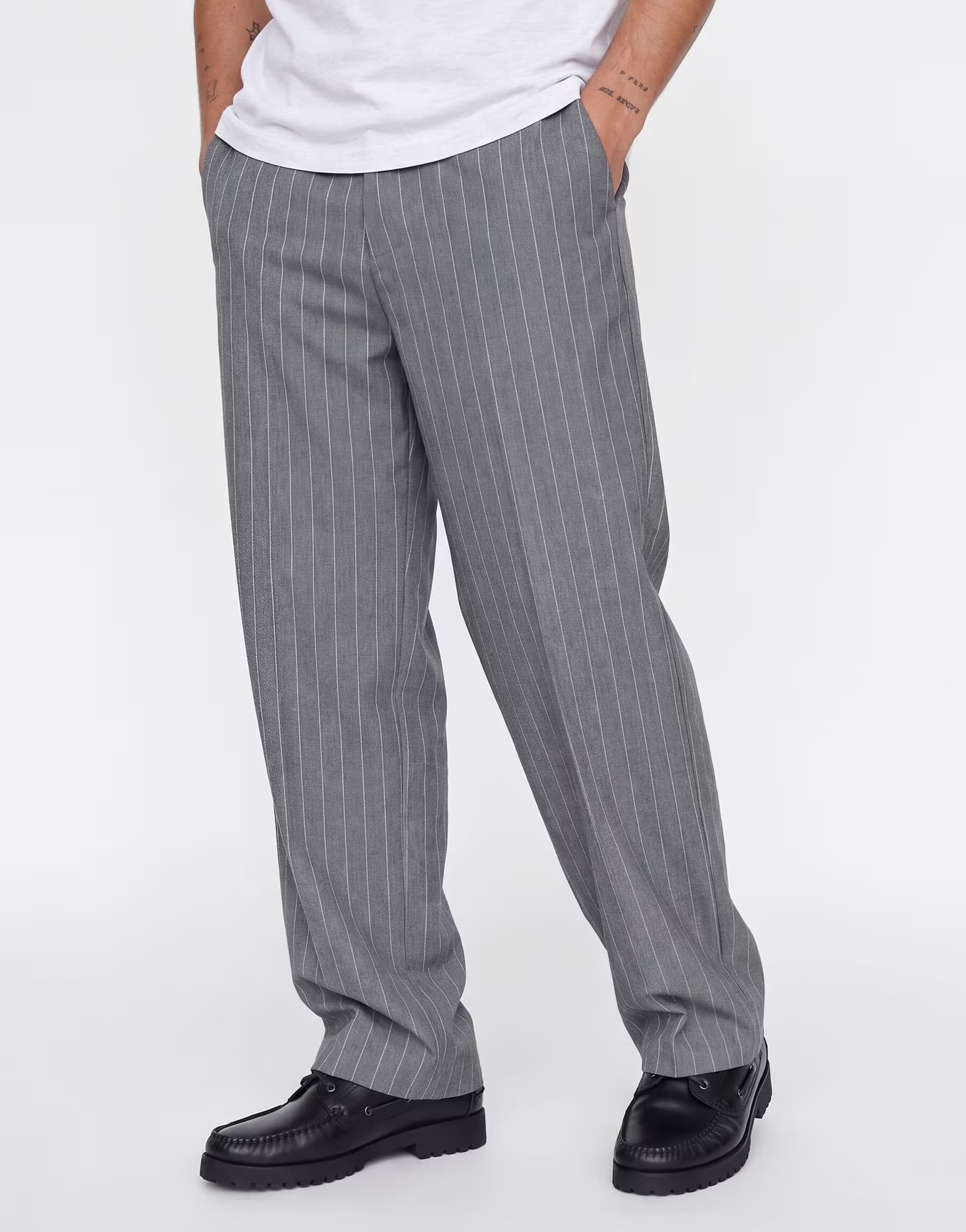 ASOS Jack & Jones Classic trousers in grey melange