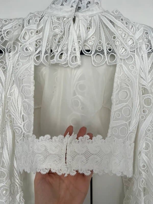 ASOS ASOS Luxe cropped crochet blouse