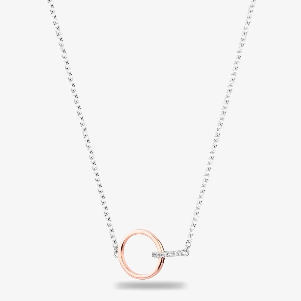 Rosa Lea Rosa Lea Women's Joined Circles Necklace AM-2THB019506 in Silver
