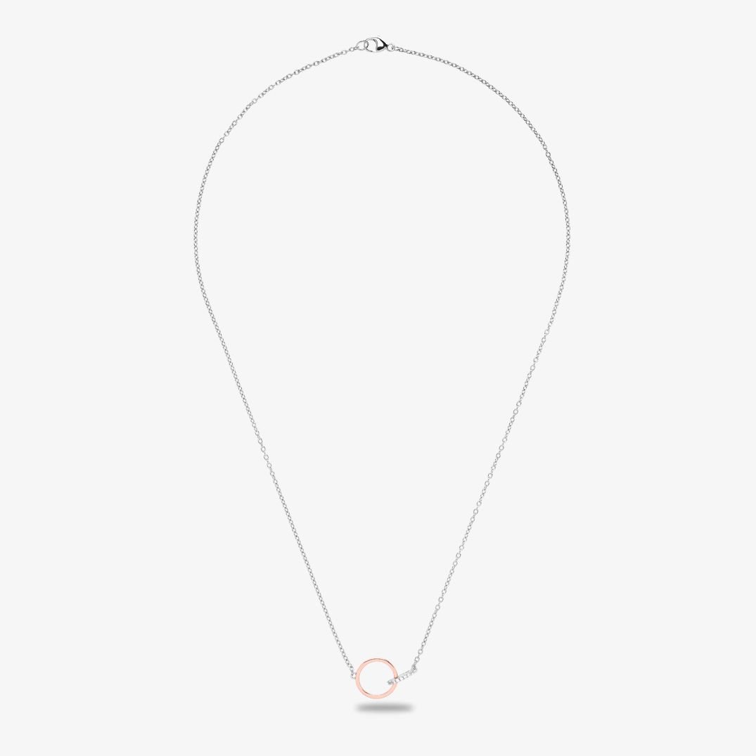 Rosa Lea Rosa Lea Women's Joined Circles Necklace AM-2THB019506 in Silver - 2
