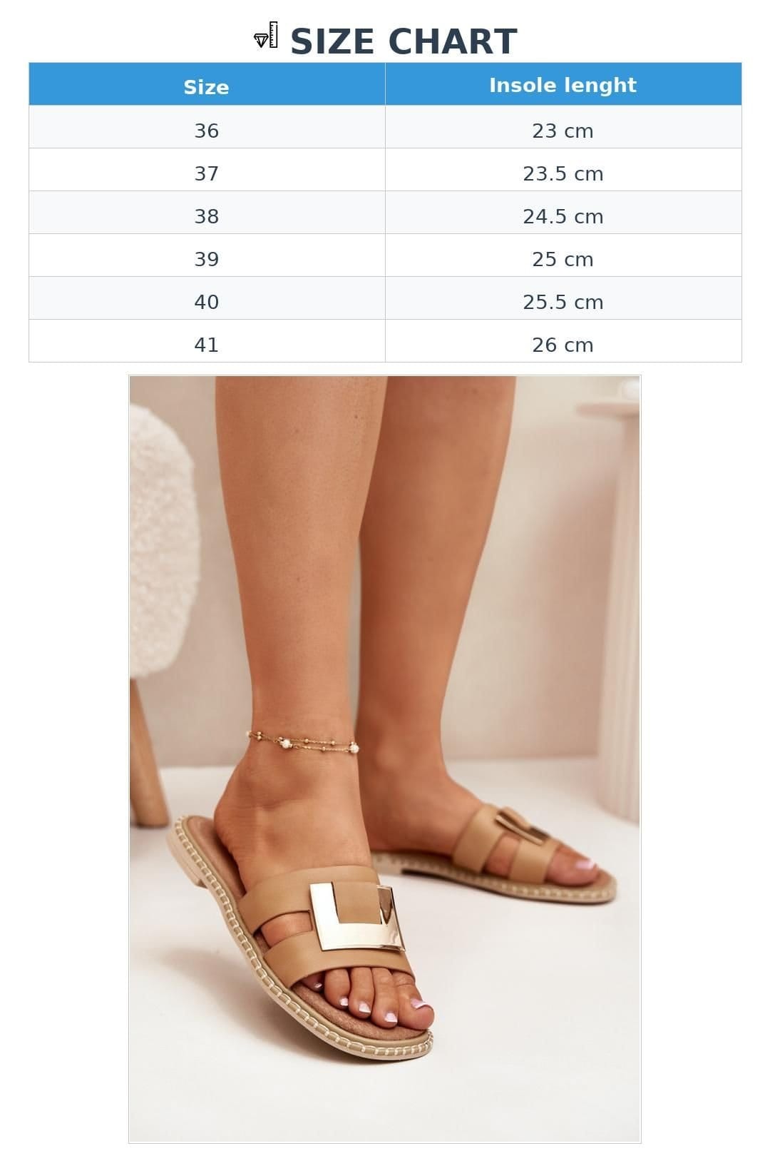Love Lace Love Lace Women's Flat Heel Flip Flops With Natural Insole Decorative Front in Beige - 4