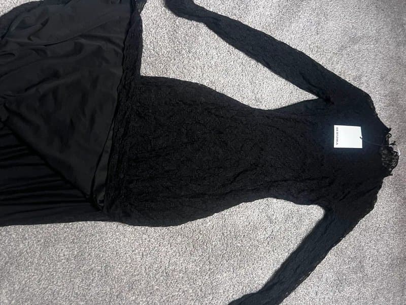 Bershka Black lace dress bershka