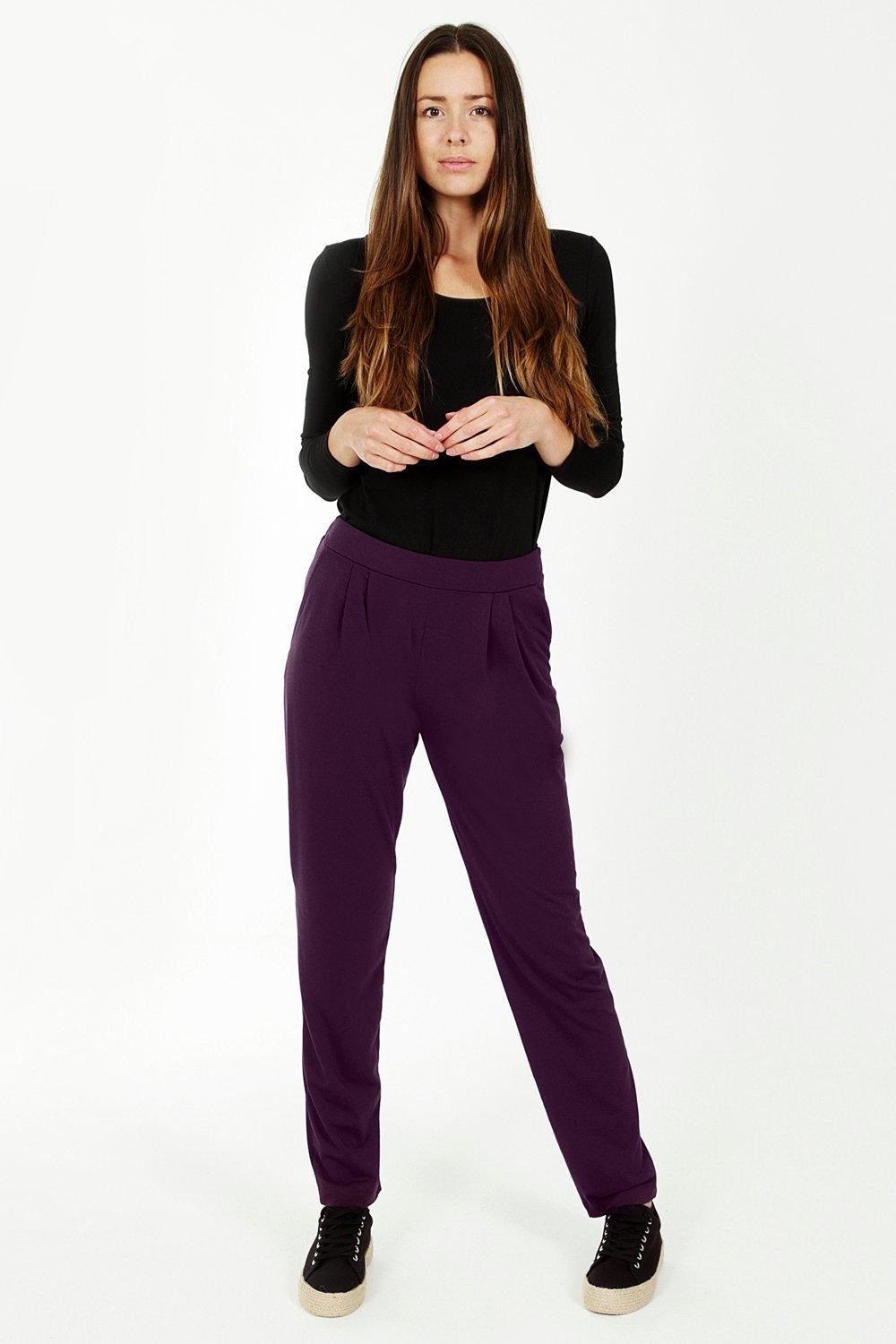Hot Squash Hot Squash Women's Slouch n Glam Trousers in Purple - 2