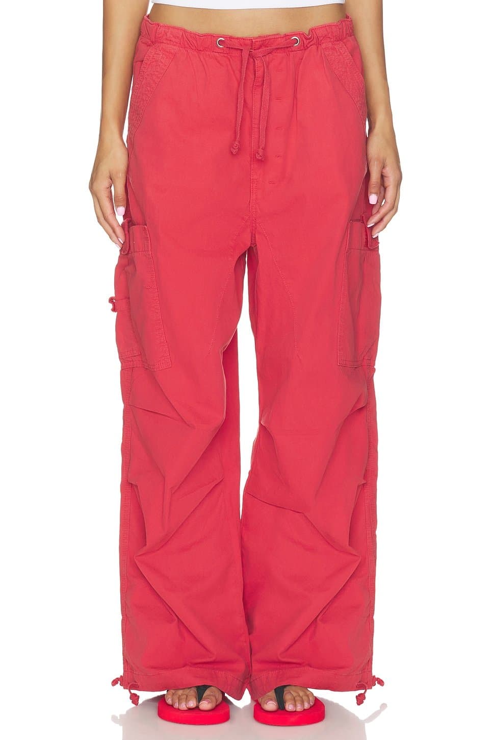 revolve Revolve Red Parachute Trousers