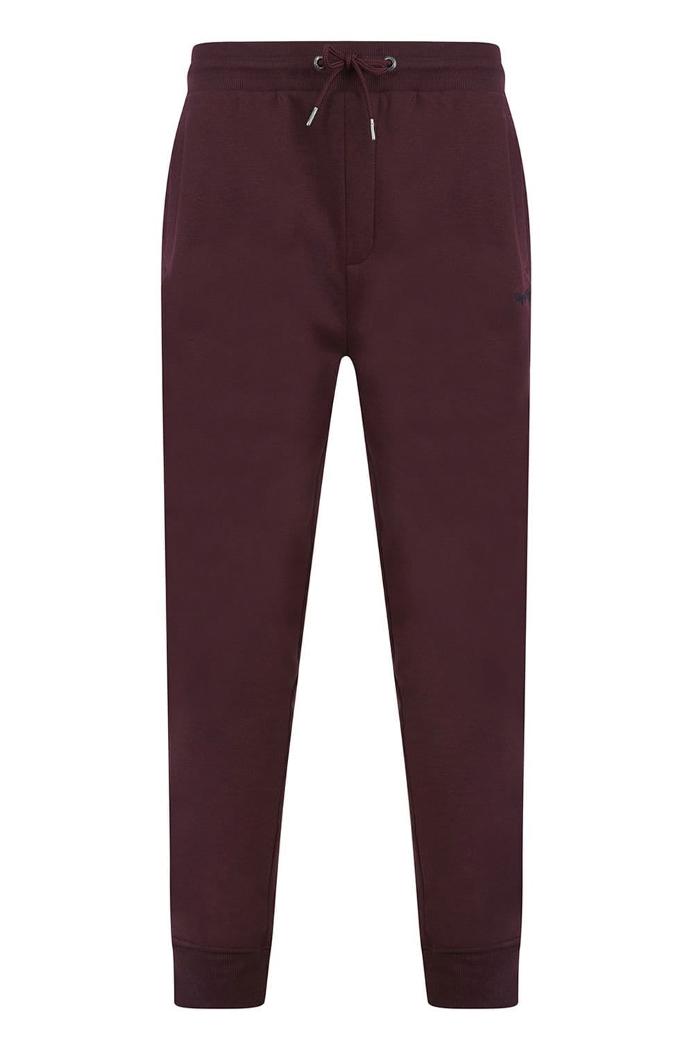 Tokyo Laundry Tokyo Laundry Men's Cotton Blend Hoody & Jogger Set in Burgundy - 4