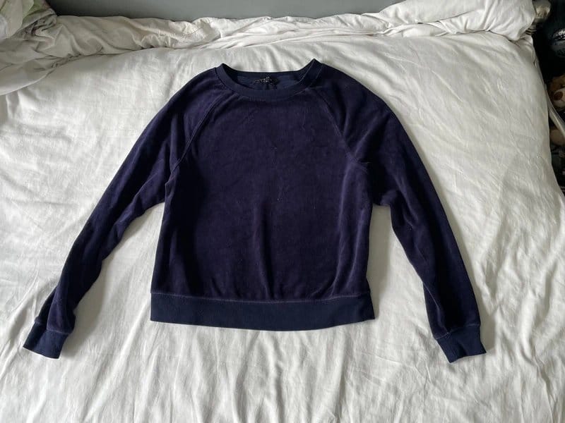 New Look Navy Velvet Sweatshirt