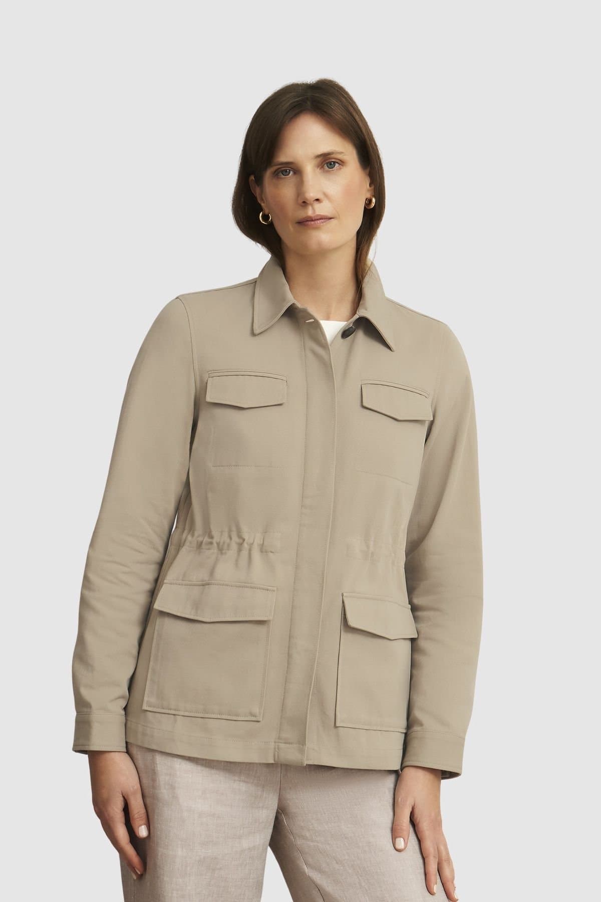 Hobbs London Hobbs London Pale Grey Utility Jacket
