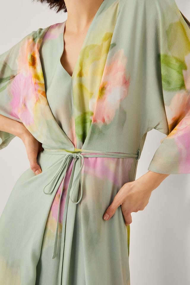 Monsoon Monsoon Women's Jane Floral Print Midi Dress Green - 3