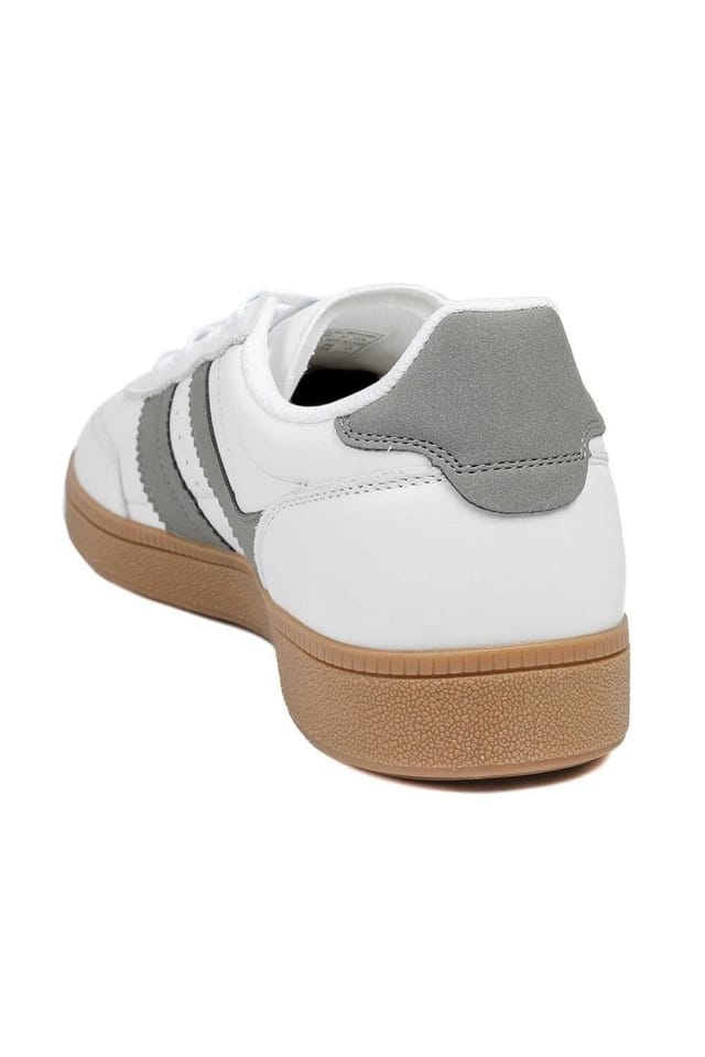 Pavers Pavers Men's Casual Leather Lace Up Trainers in White - 3