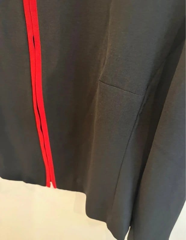 Roman Originals Black Cropped Jacket Blazer with Red Trim
