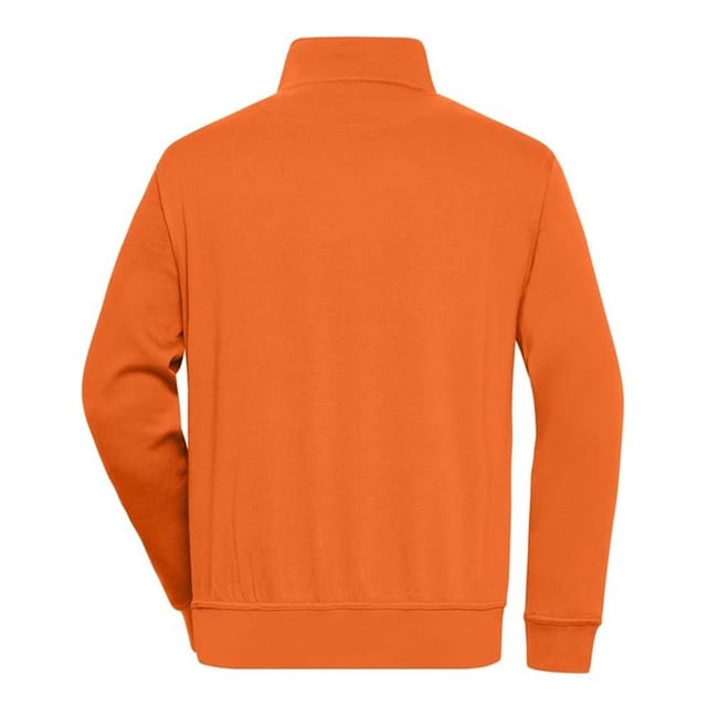 James and Nicholson James and Nicholson Men's Workwear Quarter Zip Sweatshirt in Orange - 2