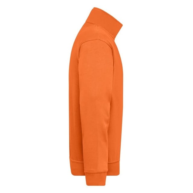 James and Nicholson James and Nicholson Men's Workwear Quarter Zip Sweatshirt in Orange - 3