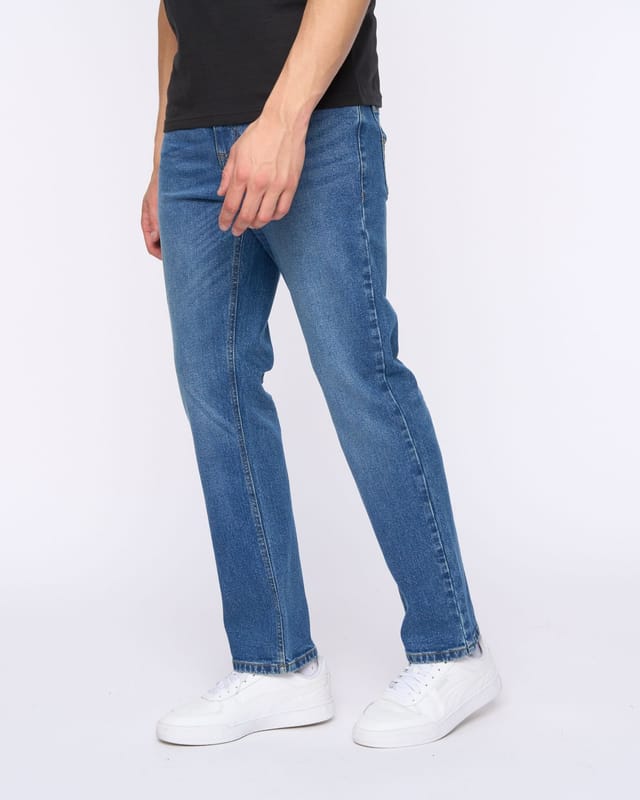 Duck&Cover Duck&Cover Hydras Men's Straight Leg Slim-Fit Modern Jeans in Mid Blue - 3