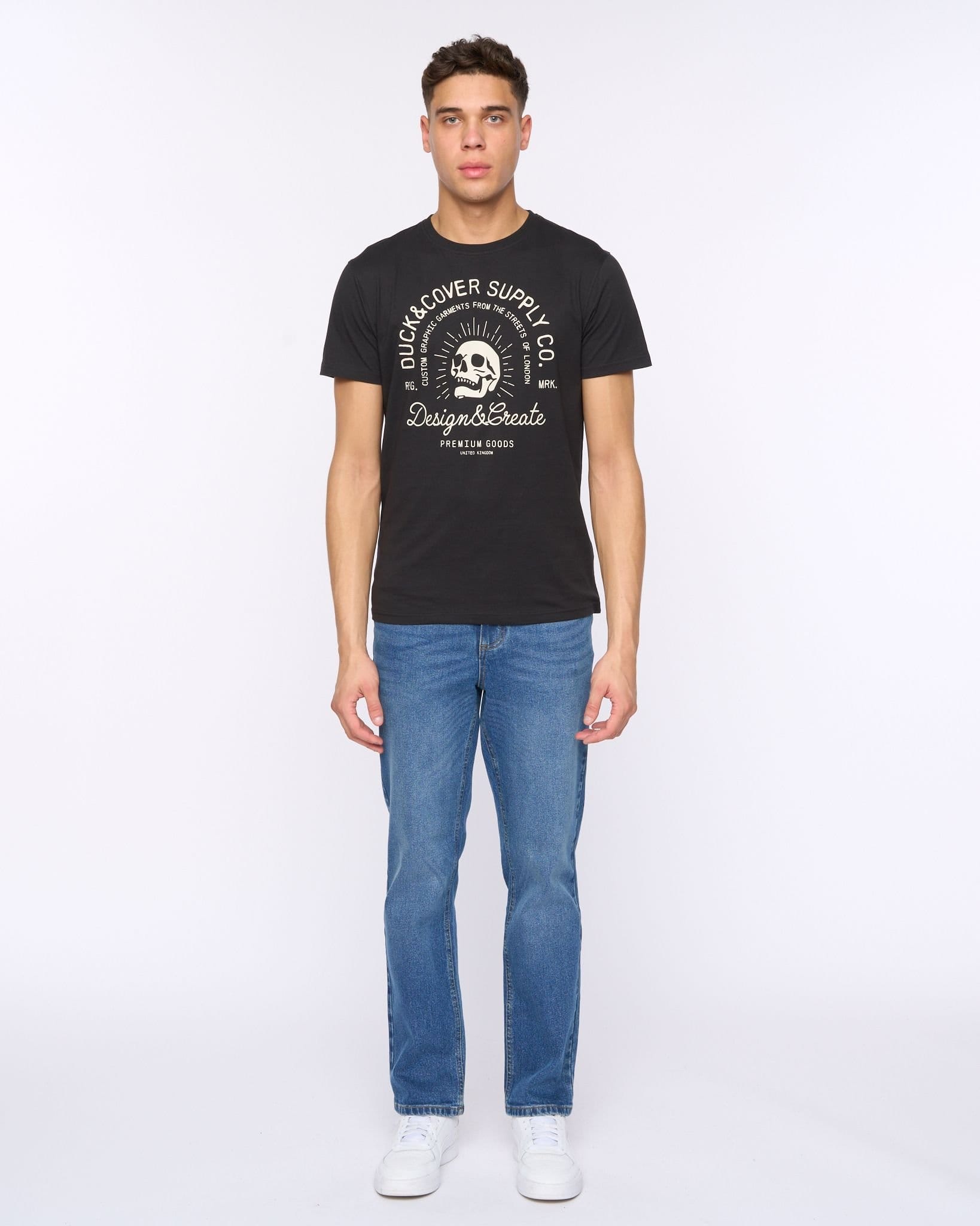 Duck&Cover Duck&Cover Hydras Men's Straight Leg Slim-Fit Modern Jeans in Mid Blue - 4