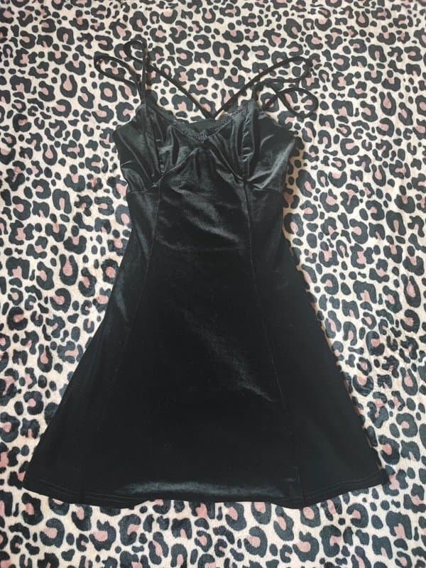 New Look velvet strap dress