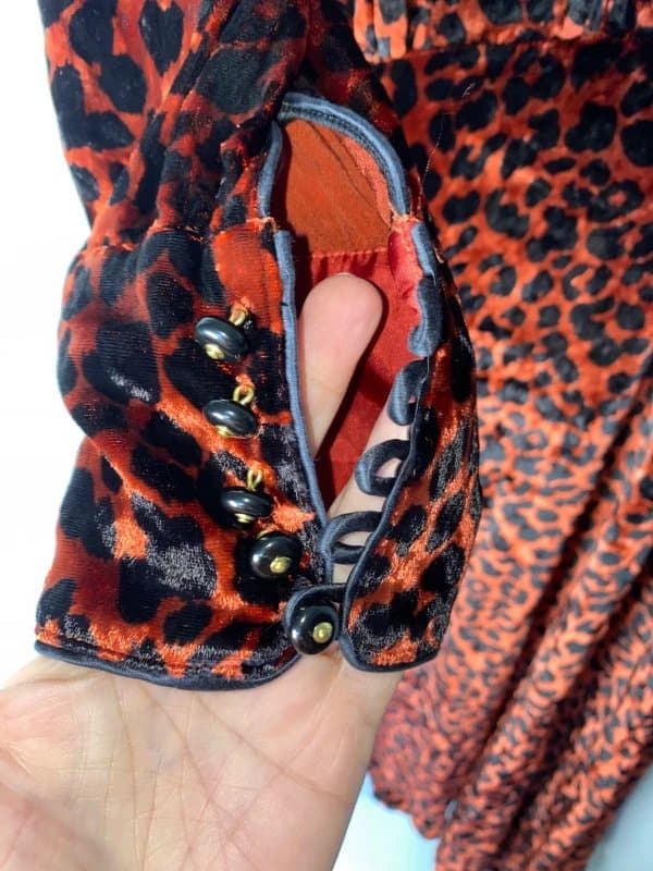 Marc Jacobs Marc by Marc Jacobs velvet animal print midi dress size 6 (repair)